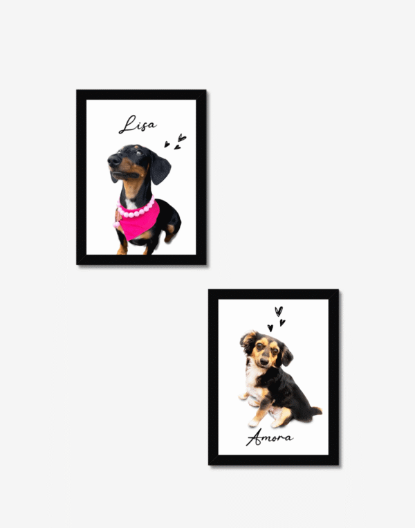 kit 2 quadros pet - 25x25 - a4 quadro pet personalizado cachorro gato loja presente - riodejaneiro-saopaulo-comprar- personapet