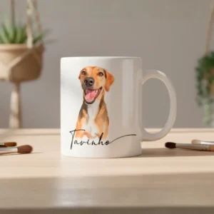 Caneca Aquarela Personalizada com seu pet