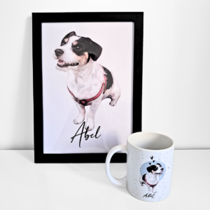 Kit Quadro A4 + Caneca Pet Minimalista Personalizado